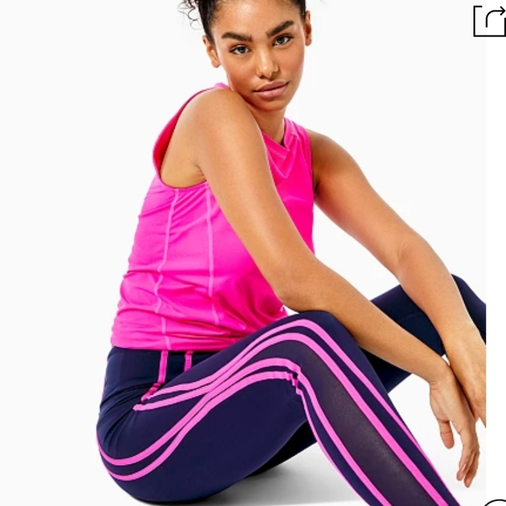WOMEN'S UPF 50+ LUXLETIC WEEKENDER HIGH RISE LEGGING IN BLUE SIZE XXL